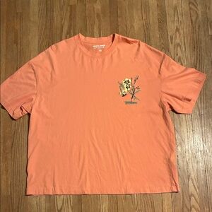 Jack & Jones Coral Orange 100% Cotton Graphic Tee